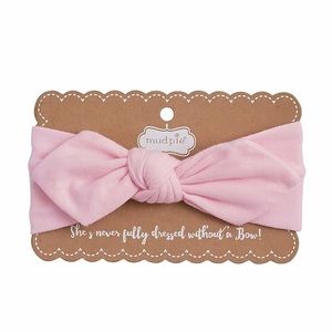 NWT Mud Pie Light Pink Knotted Headband For Baby